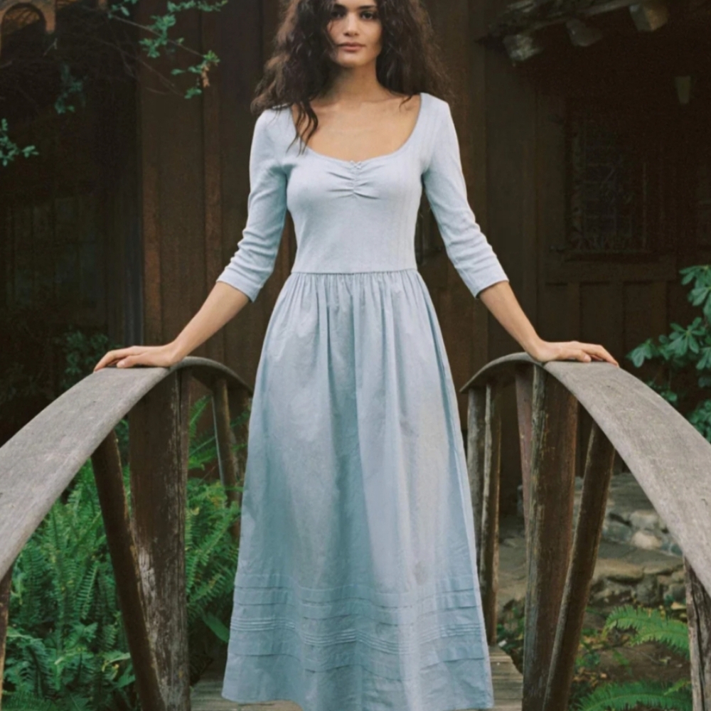 The Evelyn Dress In Celeste